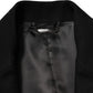 Black Heraldic Patch Single Breasted Jacket