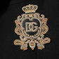 Black Heraldic Patch Single Breasted Jacket