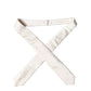 Off White Satin Silk Adjustable Women Tied Necktie Tie