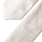 Off White Satin Silk Adjustable Women Tied Necktie Tie