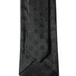 Black Geometric Silk Adjustable Men Tied Necktie Tie