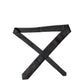 Black Solid Silk Satin Wide Adjustable Men Necktie Tie