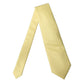 Yellow Solid Satin Silk Adjustable Women Tied Necktie Tie