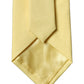 Yellow Solid Satin Silk Adjustable Women Tied Necktie Tie