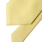 Yellow Solid Satin Silk Adjustable Women Tied Necktie Tie