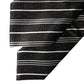 Black White Stripes Silk Adjustable Women Necktie Tie