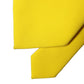 Yellow Solid Polyester Adjustable Women Tied Necktie Tie