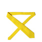 Yellow Solid Polyester Adjustable Women Tied Necktie Tie