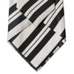 Black White Stripes Silk Adjustable Women Necktie Tie