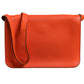 Jackie Soft Flap Shoulder Bag Leather Orange
