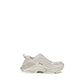 White Polyurethane Chunky Sneakers