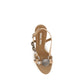 Brown Calf Leather Bos Taurus Stiletto Heel Sandals