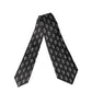 Black Patterned Silk Adjustable Women Tied Necktie Tie