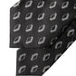 Black Patterned Silk Adjustable Women Tied Necktie Tie