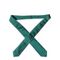 Dark Green Satin Silk Adjustable Women Tied Necktie Tie