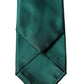 Dark Green Satin Silk Adjustable Women Tied Necktie Tie