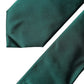 Dark Green Satin Silk Adjustable Women Tied Necktie Tie