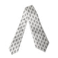 White Patterned Silk Adjustable Women Tied Necktie Tie