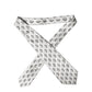 White Patterned Silk Adjustable Women Tied Necktie Tie