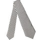 White Black Polka Dot Silk Adjustable Women Necktie Tie