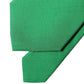 Green Solid Silk Cotton Adjustable Women Necktie Tie