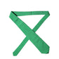 Green Solid Silk Cotton Adjustable Women Necktie Tie