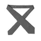 Black White Polka Dot Silk Adjustable Women Necktie Tie
