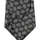 Black White Geometric Silk Adjustable Women Necktie Tie
