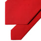Red Solid Silk Cotton Adjustable Women Necktie Tie