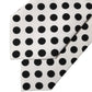 White Black Polka Dot Silk Adjustable Women Necktie Tie
