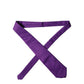 Purple Polyester Satin Adjustable Women Tied Necktie Tie