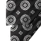 Black White Floral Silk Adjustable Women Necktie Tie