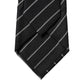 Black White Stripes Wool Adjustable Women Necktie Tie