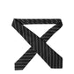 Black White Stripes Wool Adjustable Women Necktie Tie