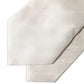 Off White Geometric Silk Adjustable Women Necktie Tie