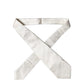 Off White Geometric Silk Adjustable Women Necktie Tie