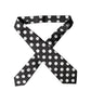 Black White Polka Dot Silk Adjustable Women Necktie Tie