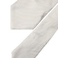 Off White Solid Silk Adjustable Women Tied Necktie Tie