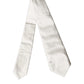 Off White Solid Silk Adjustable Women Tied Necktie Tie