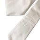 Off White Solid Silk Adjustable Women Tied Necktie Tie
