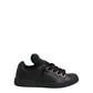 Black Leather Low Top Portofino Sneakers Shoes