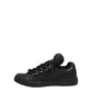 Black Leather Low Top Portofino Sneakers Shoes