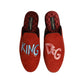 Red Suede DG King Men House Slipper Shoes