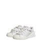White Calfskin Leather Low Top Sneakers Shoes