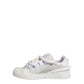 White Calfskin Leather Low Top Sneakers Shoes