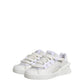 White Calfskin Leather Low Top Sneakers Shoes