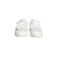 White Calfskin Leather Low Top Sneakers Shoes