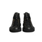 Black Leather Lace Up Men Ankle Boots Shoes