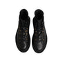 Black Leather Lace Up Men Ankle Boots Shoes
