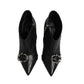 Black Devotion Quilted Buckled Boots Shoes